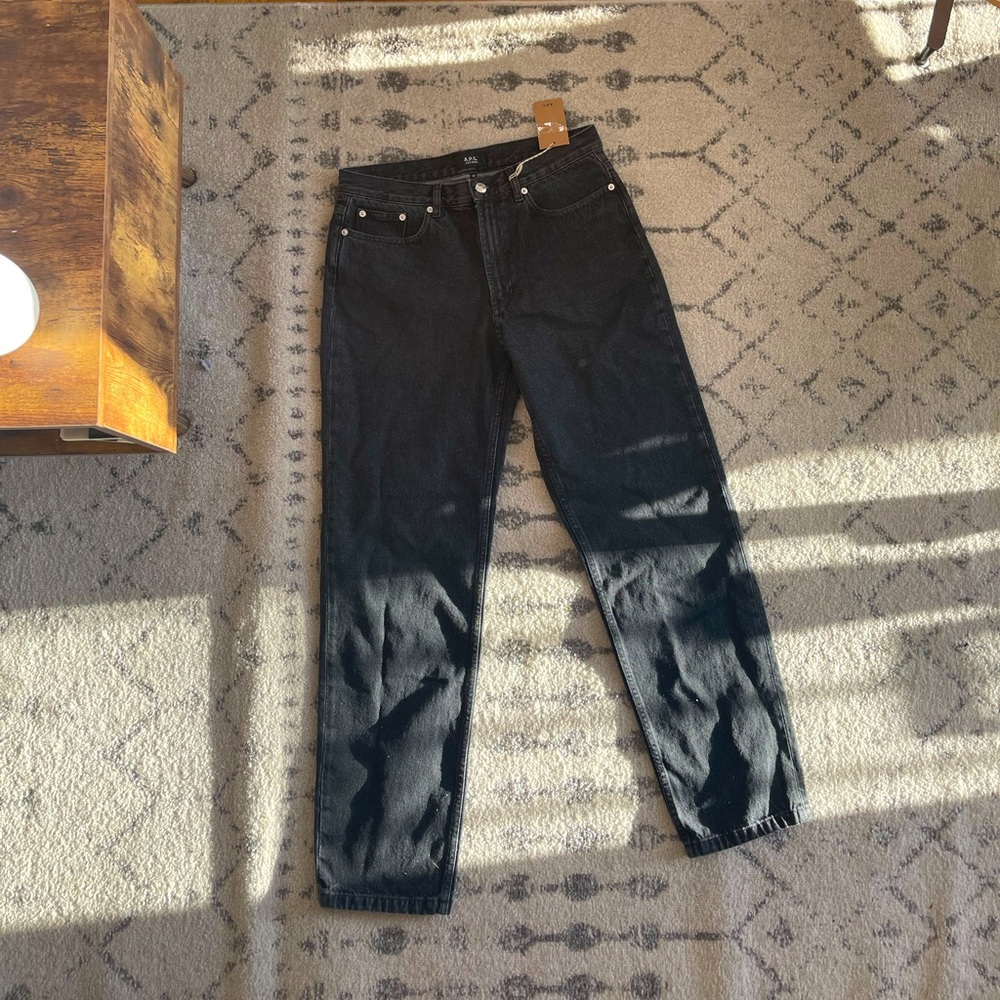 A.P.C Jean Martin Black Slim Straight Jeans